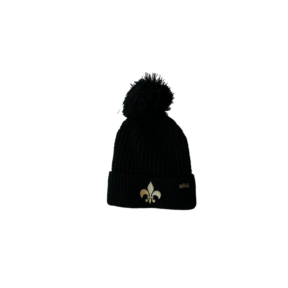New Orleans Saints Black Acrylic Knit Cap w Mazaj Pin